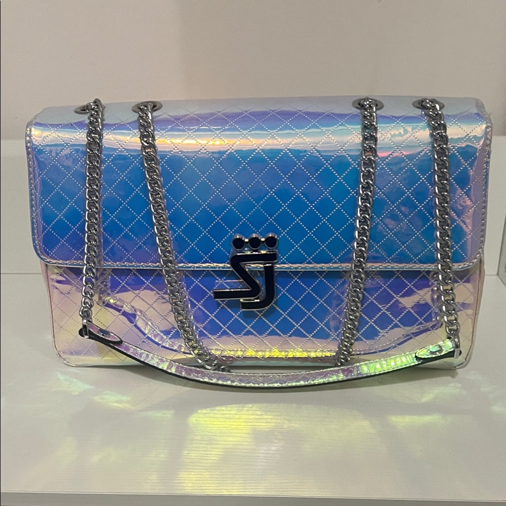 Shane Justin Iridescent Chain Shoulder Bag